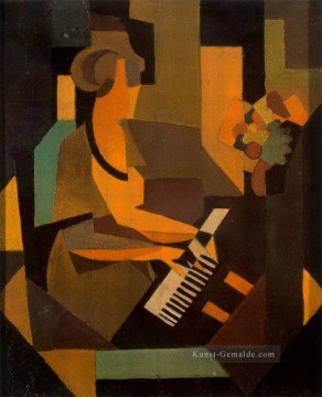 Georgette am Klavier 1923 Surrealist Ölgemälde